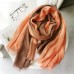 Women Cotton Gradient Contrast Color Ladies Casual Elegant Winter Autumn Keep Warm Neck Protection Multi  purpose Scarf Shawl