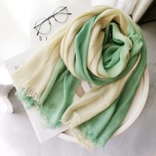 Women Cotton Gradient Contrast Color Ladies Casual Elegant Winter Autumn Keep Warm Neck Protection Multi  purpose Scarf Shawl